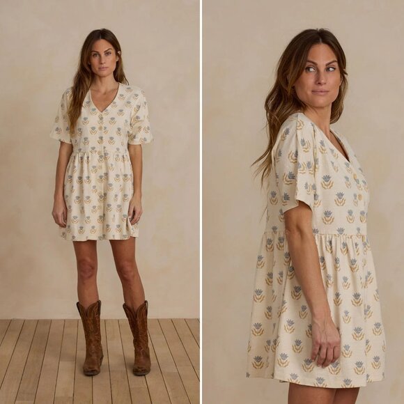 Rylee + Cru Dresses & Skirts - Rylee & Cru Flora Button Jersey Mini Dress Size Medium 41942